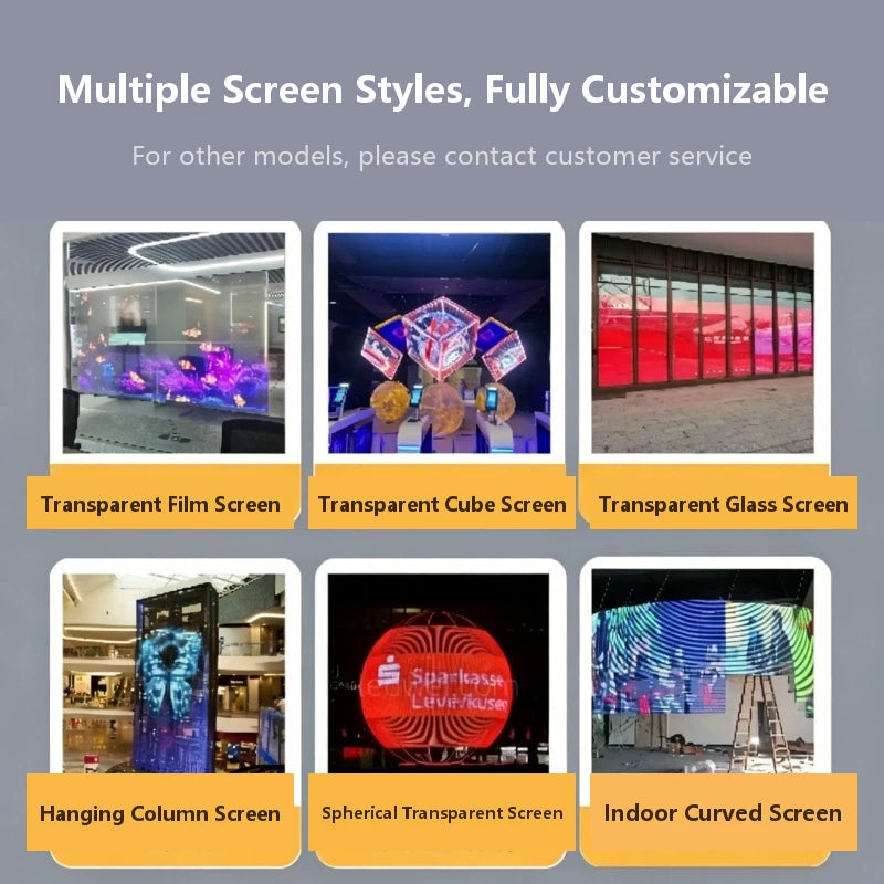 LED Transparent Crystal Film Screen – Flexible Cuttable Glass Display